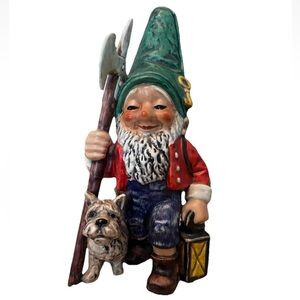 Vintage Goebel Co-Boy Gnome Conny Night Watchman with dog and lantern 1972